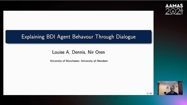 Explaining BDI Agent Behaviour through Dialogue