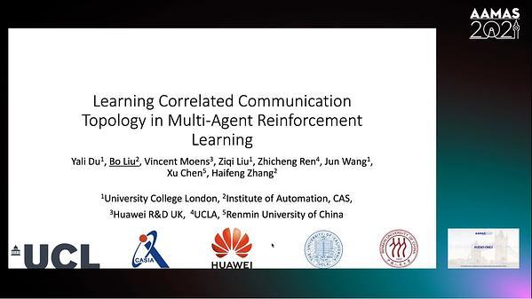 Learning Correlated Communication Topology in Multi-Agent Reinforcement learning