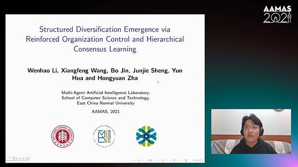 Structured Diversification Emergence via Reinforced Organization Control and Hierachical Consensus Learning