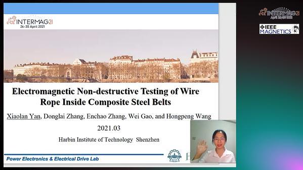 Electromagnetic Non-destructive Testing of Wire Rope Inside Composite Steel Belts