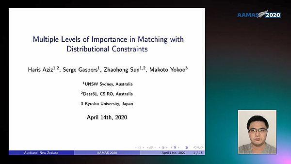 Multiple Levels of Importance in Matching with Distributional Constraints