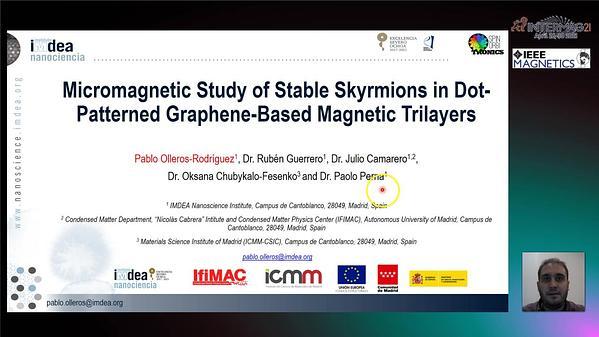 Micromagnetic Study of Stable Skyrmions in Dot-Patterned Graphene-Based Magnetic Trilayers