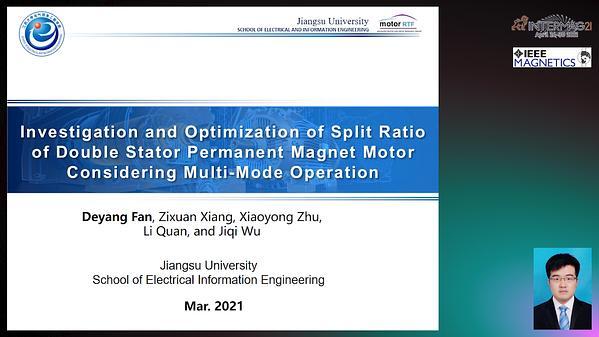  Split Ratio Investigation of Double Stator Permanent Magnet Motor Considering Multimode Operation