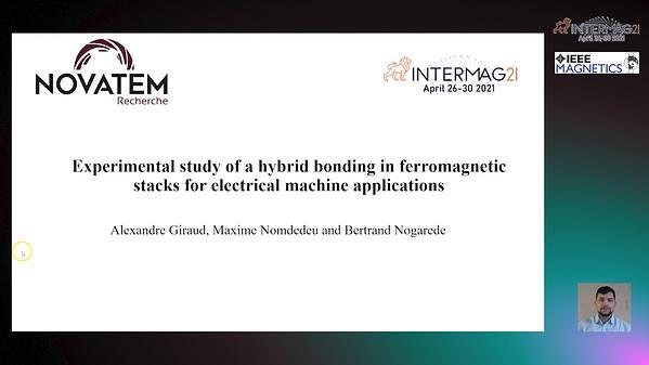  Experimental study of a hybrid bonding in ferromagnetic stacks for electrical machine applications