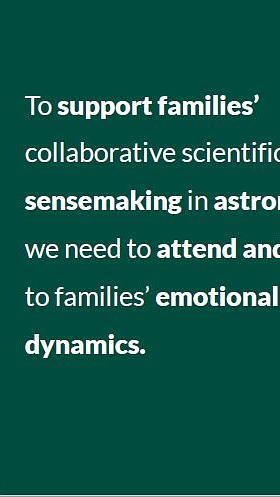 From “having a day” to doing astronomy: Supporting families learning together