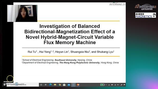  Investigation of Balanced Bidirectional-Magnetization Effect of a Novel Hybrid-Magnet-Circuit Variable Flux Memory Machine