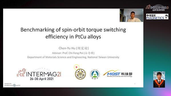  Benchmarking of spin-orbit torque switching efficiency in PtCu alloys