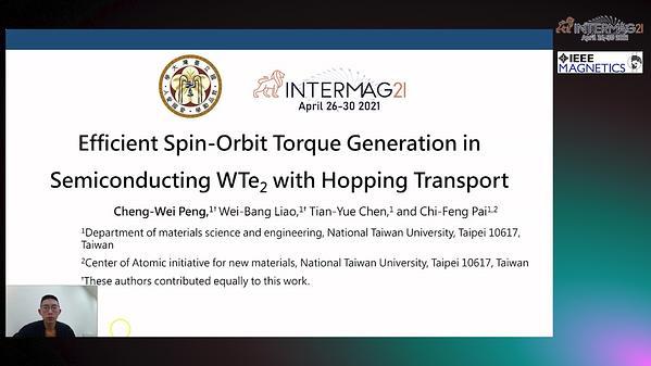  Efficient Spin-Orbit Torque Generation in Semiconducting WTe2 with Hopping Transport