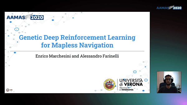 Genetic Deep Reinforcement Learning for Mapless Navigation