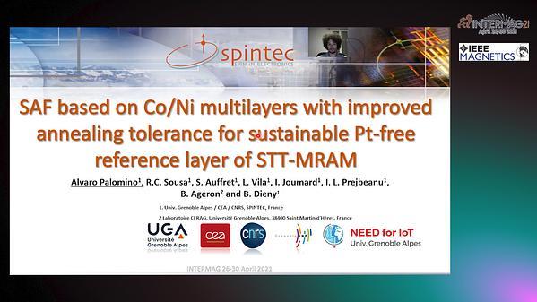  SAF based on Co/Ni multilayers with improved annealing tolerance for sustainable Pt-free reference layer of STT-MRAM