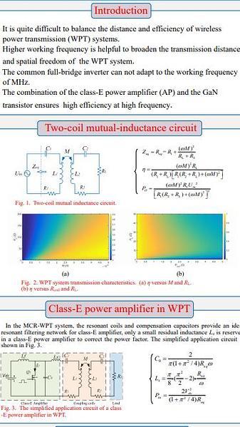  Research on Mid-distance High-efficiency Wireless Power Transmission System using Class E Amplifier