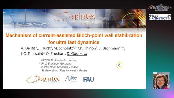  Mechanism of current-assisted Bloch-point wall stabilization for ultra fast dynamics