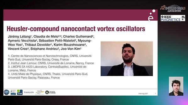  Heusler-compound nanocontact vortex oscillators