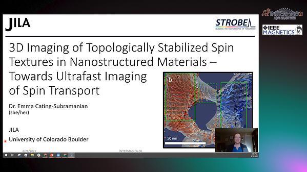  3D imaging of topologically stabilized spin textures in nanostructured materials – towards ultrafast imaging of spin transport