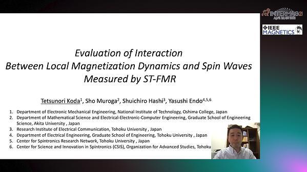  Evaluation of interaction between local magnetization dynamics and spin waves measured by ST-FMR