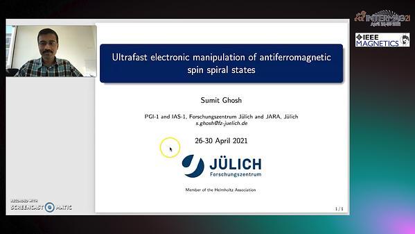  Ultrafast electronic manipulation of antiferromagnetic spin spiral states