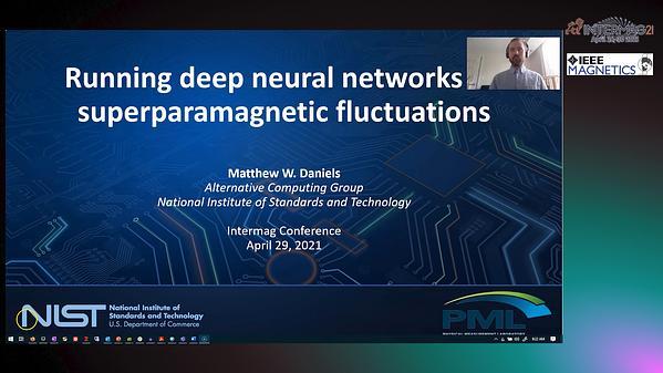  Running Deep Neural Networks on Superparamagnetic Fluctuations
