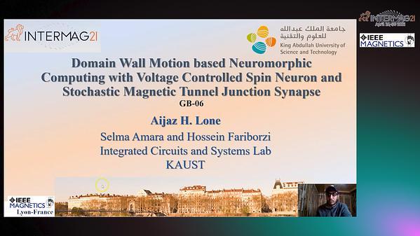  Domain Wall Motion based Neuromorphic Computing with Voltage Controlled Spin Neuron and Stochastic Magnetic Tunnel Junction Synapse