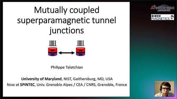  Mutually coupled superparamagnetic tunnel junctions