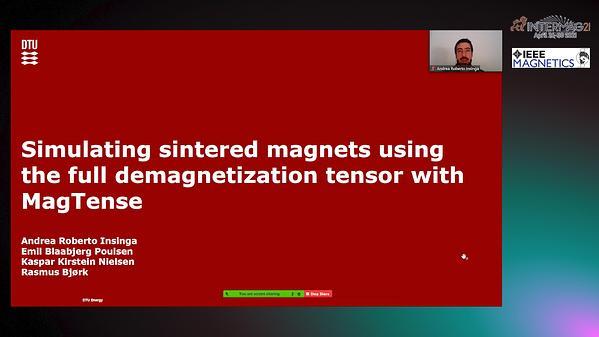  Simulating sintered magnets using the full demagnetization tensor with MagTense