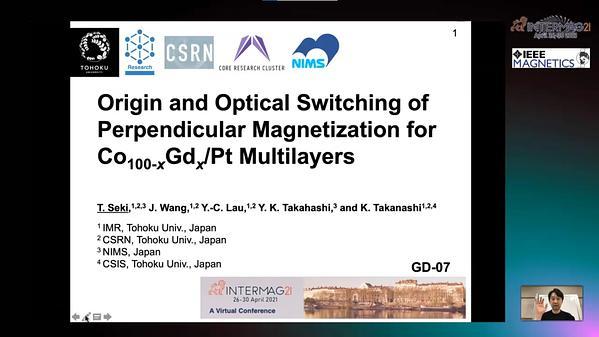 Origin and Optical Switching of Perpendicular Magnetization for Co100-xGdx/Pt Multilayers