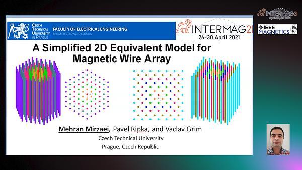  A simplified 2D equivalent model for magnetic wire array