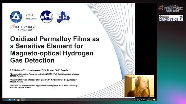  Oxidized Permalloy Films As a Sensitive Element For Magneto-optical Hydrogen Gas Detection