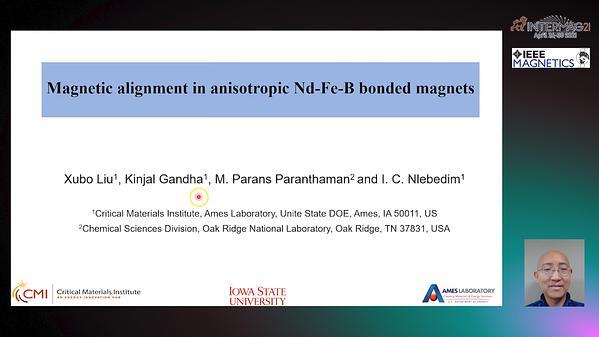 Magnetic alignment in anisotropic Nd-Fe-B bonded magnets