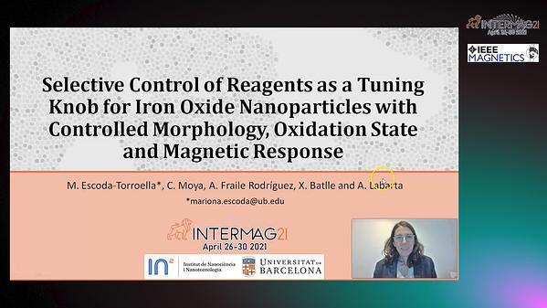  Selective Control of Reagents as a Tuning Knob for Iron Oxide Nanoparticles with Controlled Morphology, Oxidation State and Magnetic Response