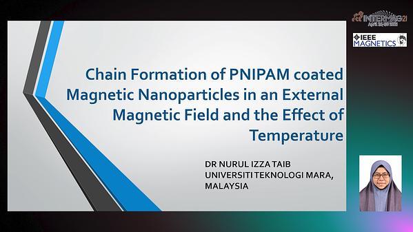  Chain Formation of PNIPAM coated Magnetic Nanoparticles in an External Magnetic Field and the Effect of Temperature