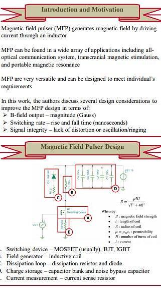  Design improvements for a magnetic field pulser: A look into switching device and circuit effects