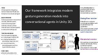 A Framework for Integrating Gesture Generation Models into Interactive Conversational Agents