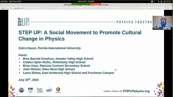 Step Up: A Social Movement to Promote Cultural Change in Physics