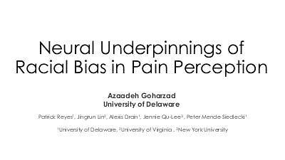 Neural Underpinnings of Racial Bias in Pain Perception & Treatment