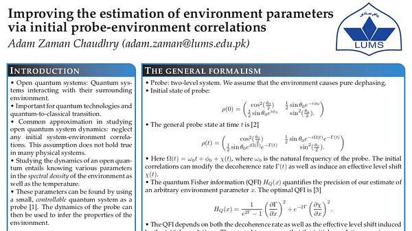 Improving the estimation of environment parameters via initial probe-environment correlations