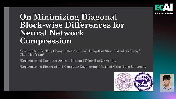 On Minimizing Diagonal Block-wise Differences for  Neural Network Compression