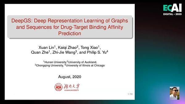 DeepGS: Deep Representation Learning of Graphs and Sequences for Drug-Target Binding Affinity Prediction