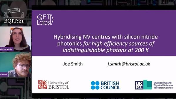 Hybridising NV centres with silicon nitride photonics for high efficiency sources of indistinguishable photons at 200 K