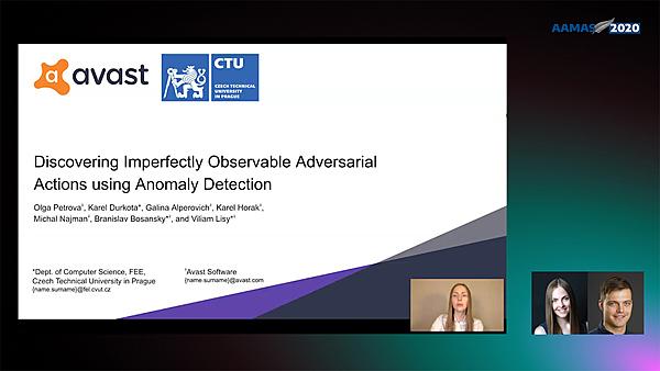 Discovering Imperfectly Observable Adversarial Actions using Anomaly Detection