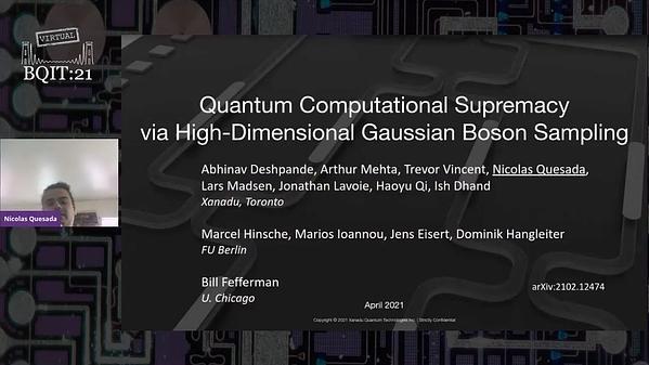 Quantum Computational Supremacy via High-Dimensional Gaussian Boson Sampling