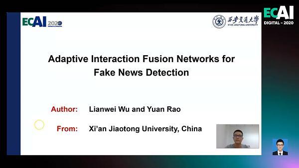 Adaptive Interaction Fusion Networks for Fake News Detection