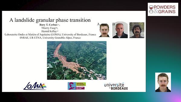A landslide granular phase transition