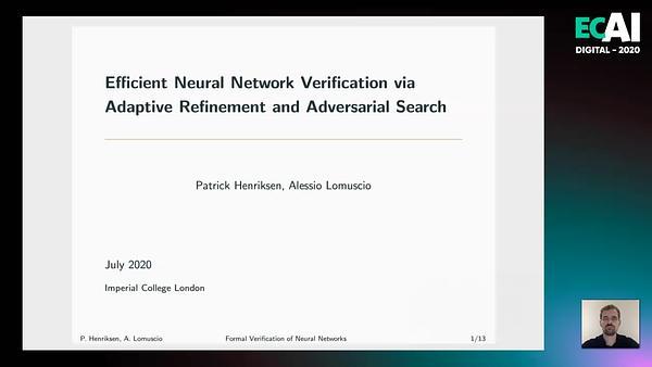 Efficient Neural Network Verification via Adaptive Refinement and Adversarial Search