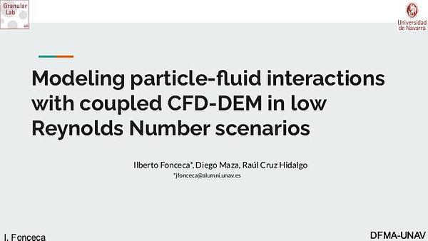 Modeling particle-fluid interaction in a coupled CFD-DEM framework