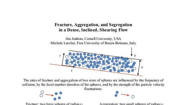 Fracture, aggregation and segregation in dry, granular flows