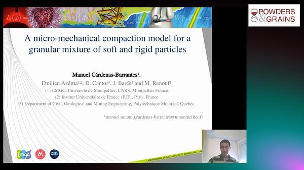 A micro-mechanical compaction model for granular mix of soft and rigid particles