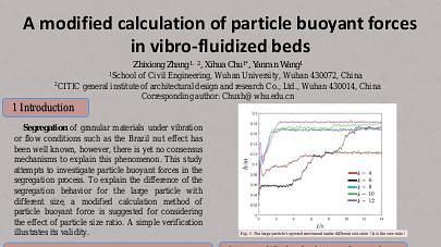 A modified calculation of particle buoyant forces in vibro-fluidized beds