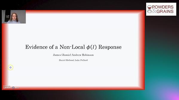 Evidence of a non-local φ(I) response