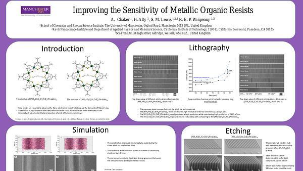 Improving the Sensitivity of Metallic Organic Resists