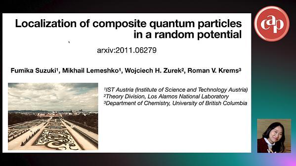 Localization of composite quantum particles in a random potential